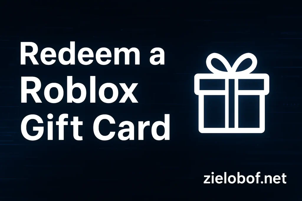 Redeem a Roblox Gift Card